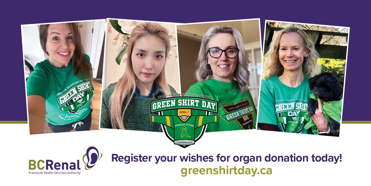 Show your support for #GreenShirtDay by wearing green on April 7. Established in honour of Logan Boulet — who saved 6 lives through organ donation after passing away in the Humboldt bus crash — #GreenShirtDay reminds us to register as a donor: greenshirtday.ca #OrganDonor