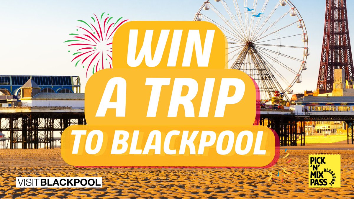 🎉 Enter now! 🎡 We've partnered with @TheBplTower , @visitBlackpool & @HolidayInn to offer one family of 5 'Pic N Mix' passes to 8 of Blackpool's BEST attractions, PLUS 2 nights at Holiday Inn! 💥 Spin to win now at bit.ly/3v2CHhP #Competition #Blackpool #Win