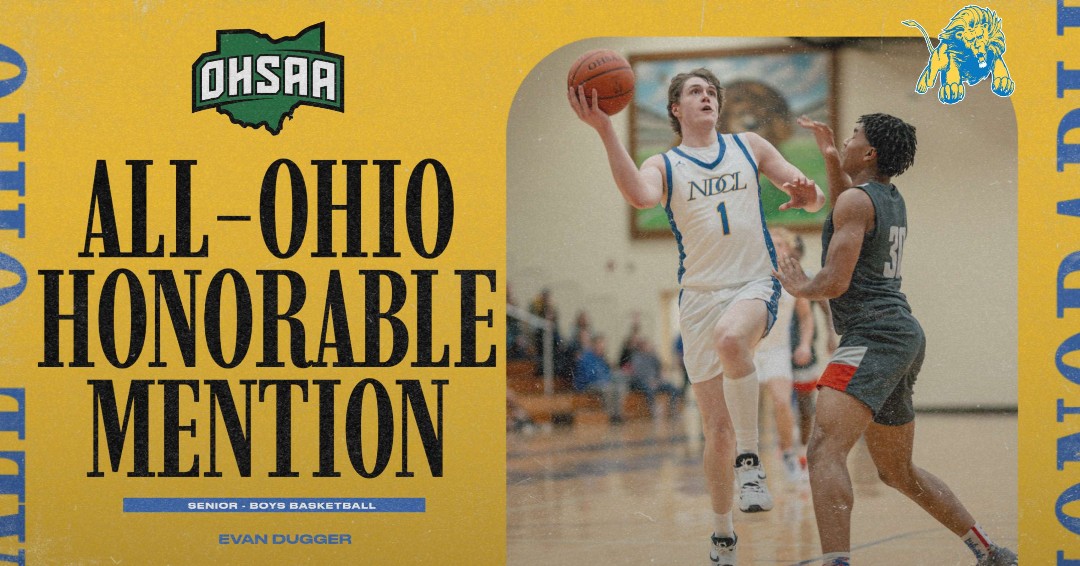 Congratulations to Evan Dugger on earning All-Ohio honors for the second straight season! Dugger was named an All-Ohio Honorable Mention recipient for his 2023-24 senior season. To read more on his accomplishments, visit ndclathletics.org.

#WeAreNDCL