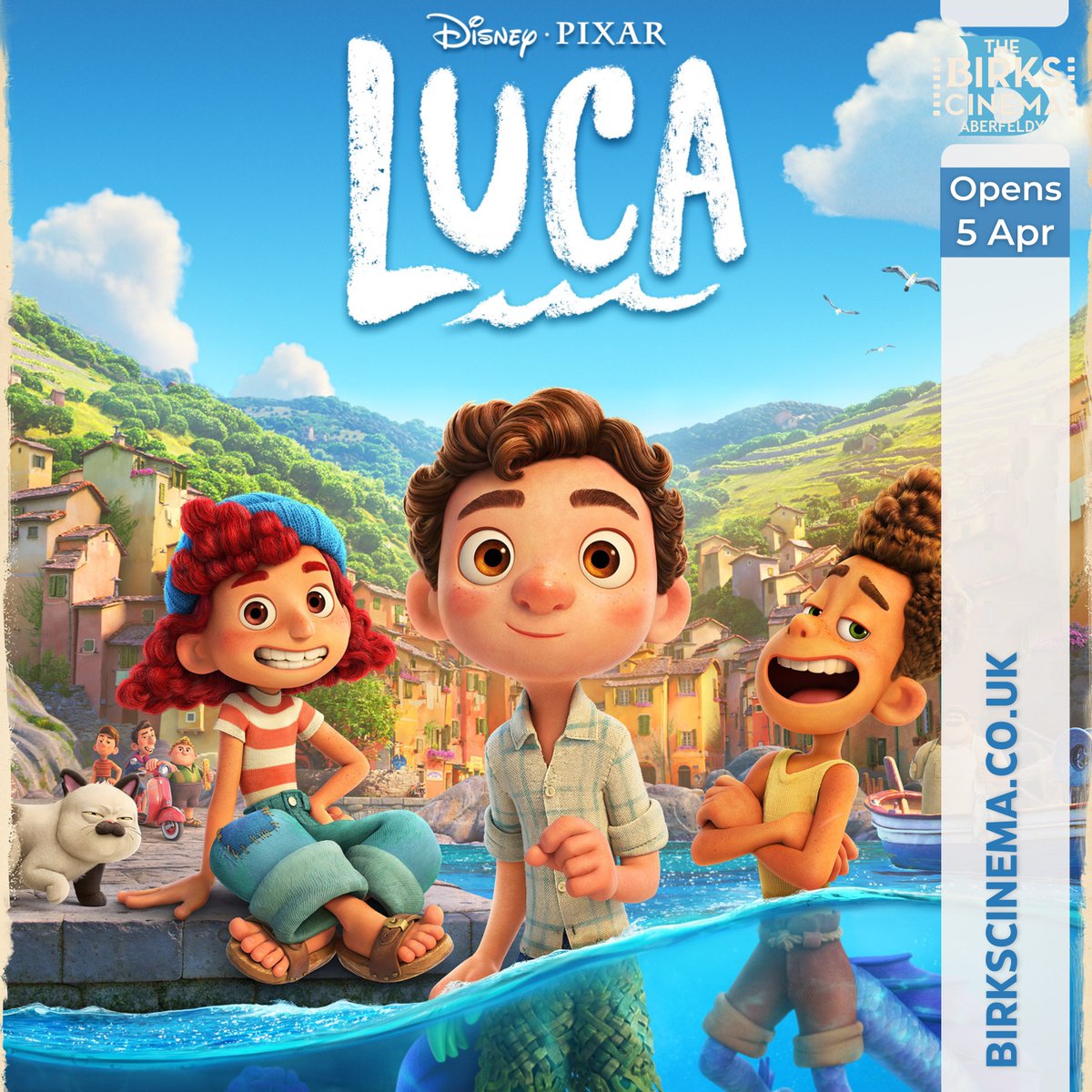 BirksCinema's tweet photo. Dive into a sea of adventure with Pixar's #Luca! 🌊 Join Luca and Alberto as they explore the unknown human world against the backdrop of the stunning Italian landscape. Andiamo! 🛵
🏷️Tickets are only £5!
🎟️https://t.co/4RlWpGYfqj

#TheBirksCinema #SupportLocal #WhatsOnPerthshire https://t.co/lHvtj86KSi