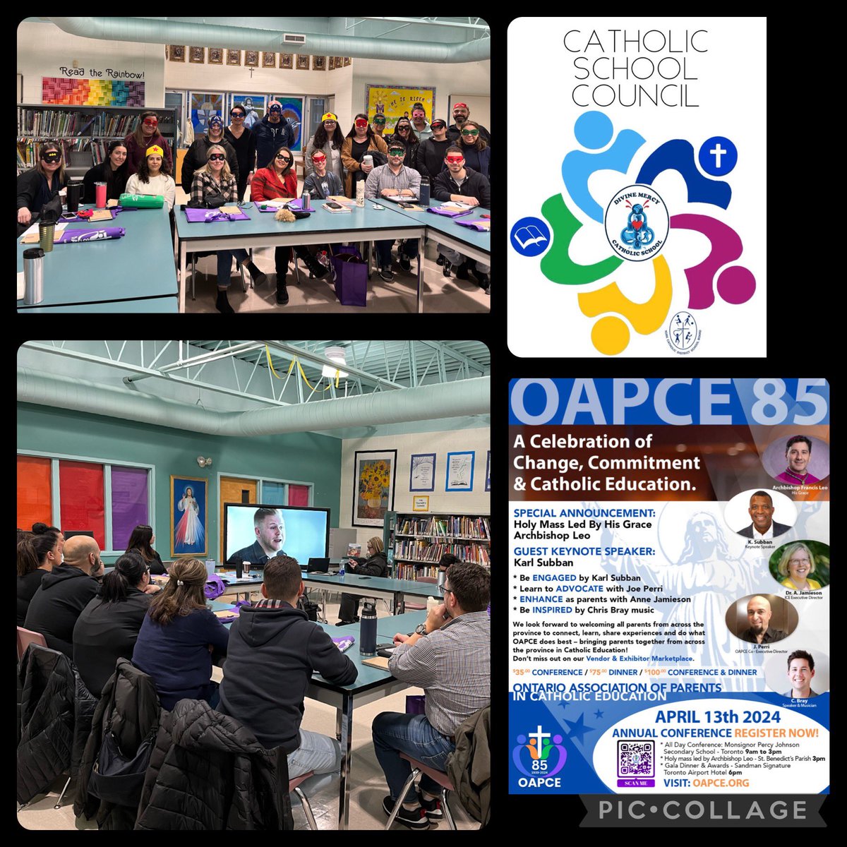 Thanks to the executive team from the Ontario Association of Parents in Catholic Education (OAPCE) for their engaging presentation on parent advocacy at last night’s CSC meeting! Parents as Superheroes for Catholic Education! 🦹🦸‍♂️ @angelasaggese9 @paonesl @YCDSB @oapceontario