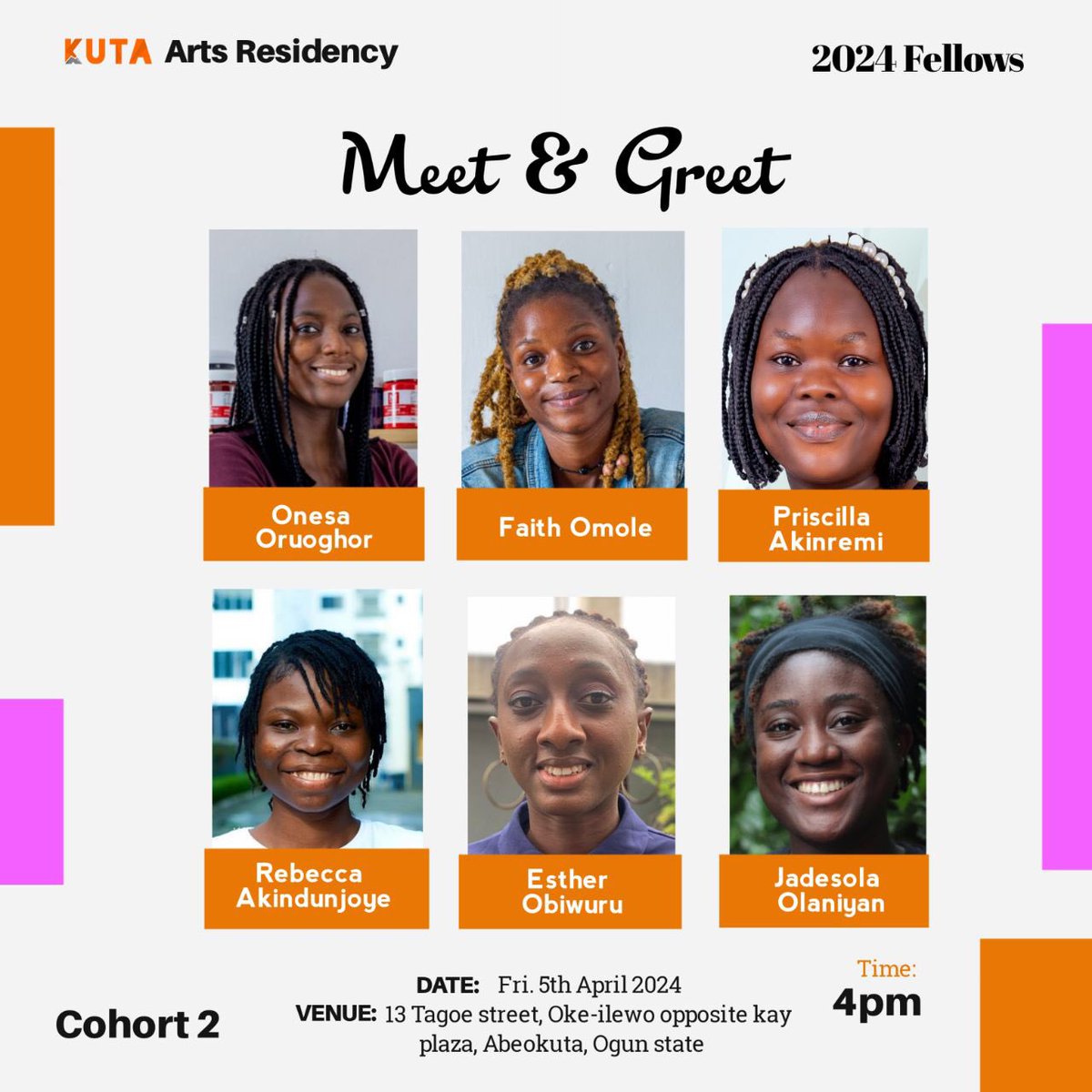 Join us on our upcoming meet and greet session where we listen to the artists’ journey and connect.

Date: Fri, 5th April, 2024
Time: 4pm

To participate, kindly click on the link below and register.

bit.ly/Kutaartsfounda…