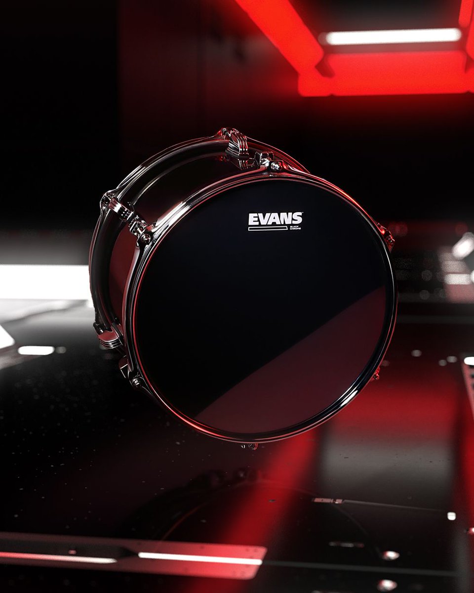 Featuring a two-ply construction with optically clear film over a black film that provides a punchy, accentuated mid-to-low frequency response, EVANS Black Chrome drumheads are built for drummers who hit hard and play fast. Try for yourself today at ddar.io/BC