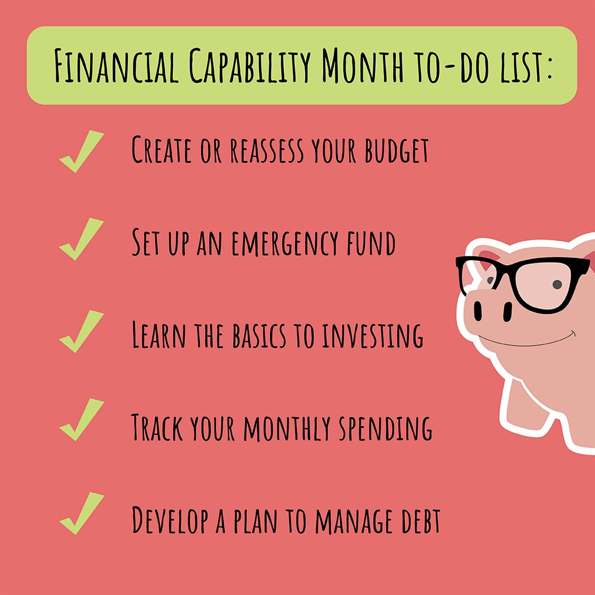 Keep your financial well-being in check with Smarty’s tips.

#FinancialCapabilityMonth #SmartyPig