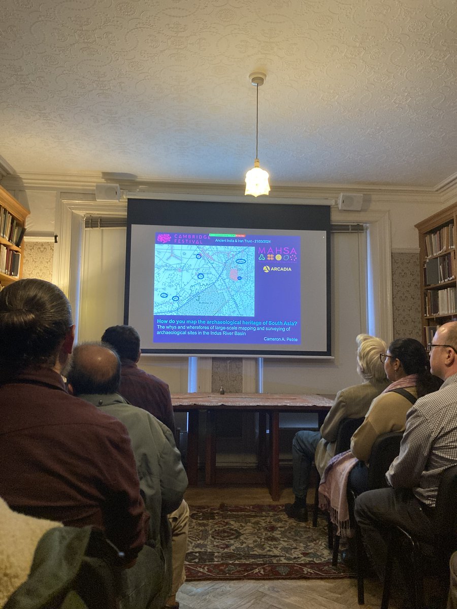 MAHSA_Project's tweet photo. What a journey it's been during the @Cambridge_Fest week, March 14th-28th! MAHSA project had the honour of sharing our passion for #mapstories with the community. Huge thanks to our PI, Cameron A. Petrie for his captivating talk at the @INDIAIRANTRUST on March 21st 2024. https://t.co/XMuvZDVUJF