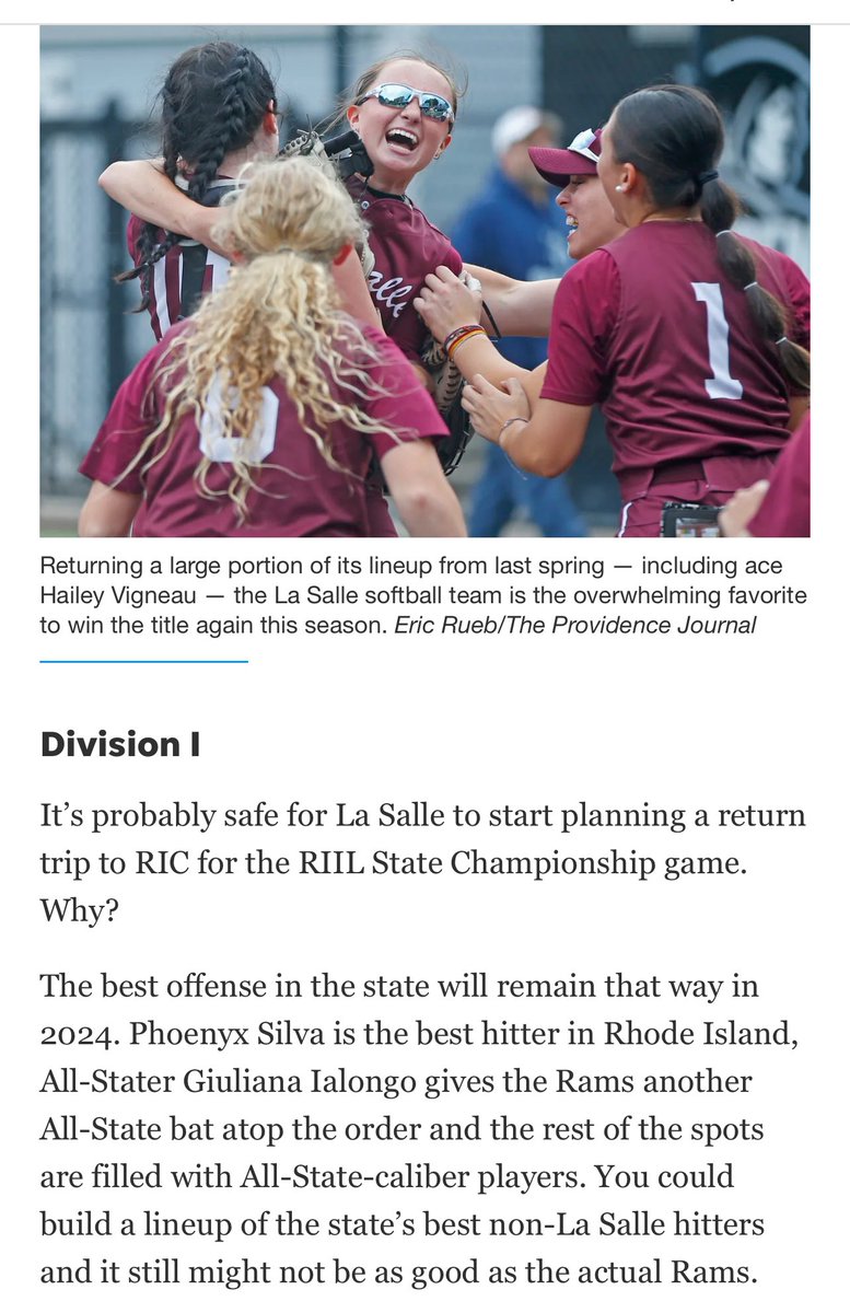 We agree @EricRueb, but we have more to prove, new season new goals !!! 💪🏻🥎😉 @LSAathletics @taylormbegley @SamKnoxTV @EricBen24 @projo