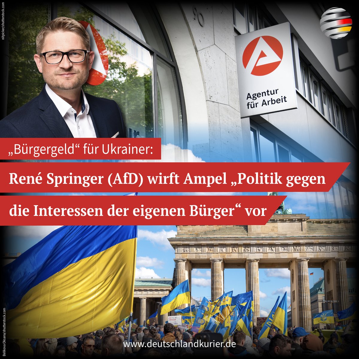 Laut einer aktuellen INSA-Umfrage ist eine absolute Mehrheit von 58 Prozent der Deutschen dagegen, dass Kriegsflüchtlinge aus der #Ukraine weiterhin das sogenannte #Bürgergeld erhalten. Der arbeits- und sozialpolitische Sprecher der @AfD-Bundestagsfraktion, @Rene_Springer, sieht…