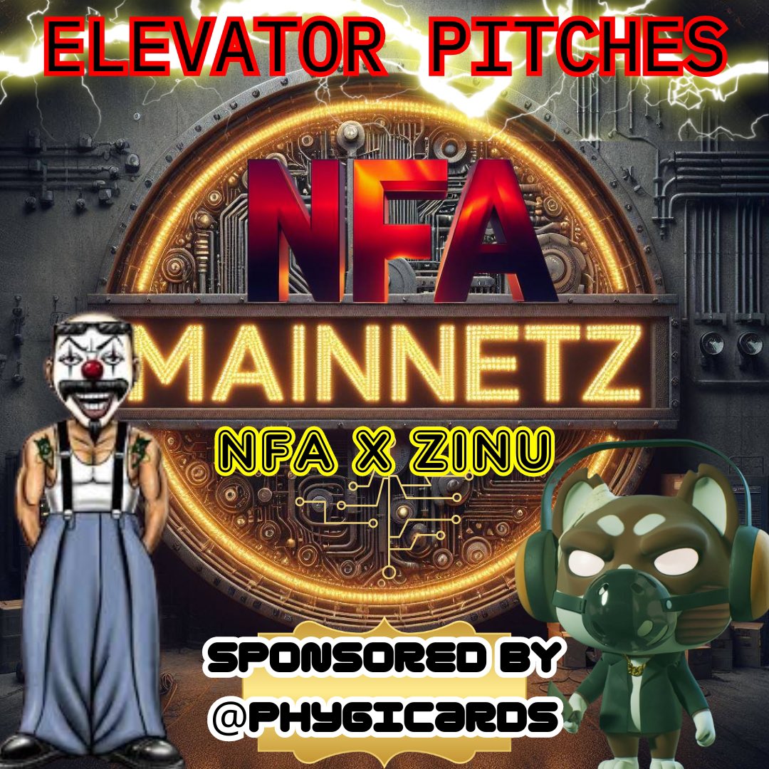 ⭐️NFA x ZINU ELEVATOR PITCH⭐️ 🗓️WED 4.10.24 @ 4pm PST SPONSORED BY @PhygiCards Join in and come have some fun! 🎁 WIN A SET OF HOMIES ($550+ value) Follow: @NFA_Inc @ZinuToken @mainnetz @CRYPTOHOMIES_ @PhygiCards ♻️RT 💢TAG 5 ⬇️ATTEND⬇️ twitter.com/i/spaces/1vOxw…