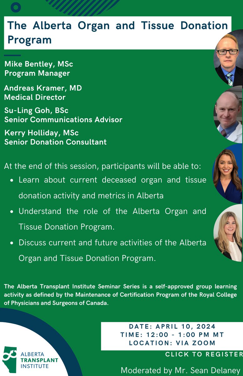 Join us on April 10th for an exciting update on changes underway and planned for The Alberta Organ & Tissue Donation Program in Alberta! ualberta.us7.list-manage.com/track/click?u=…