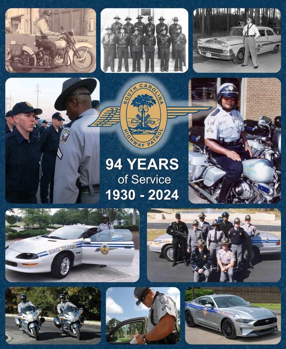 Thank you to the men and women of the South Carolina Highway Patrol for your commitment to the safety of residents and visitors across our state. Congratulations on 94 years of service! May you protect and be protected for many more! @SCHP_Community