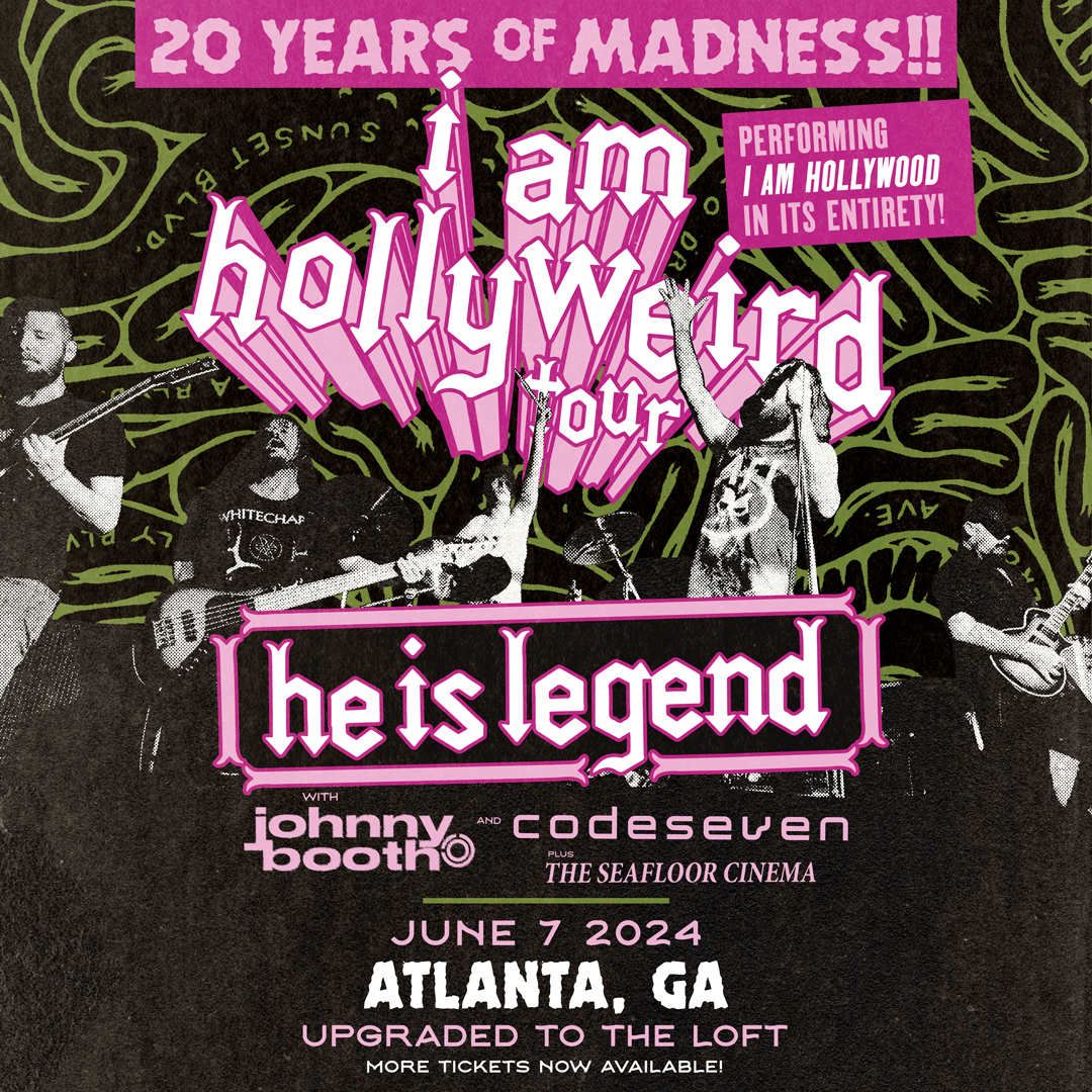 JUST ANNOUNCED: @heislegendnc is bringing 'I Am Hollywood 20 Years of Madness' to The Loft on Friday, 6/7! 🤘 (with support from: @johnnyboothny + Codeseven + @SeafloorCinema) Tickets are on sale NOW! 🎟️: ticketmaster.com/event/0E006082…