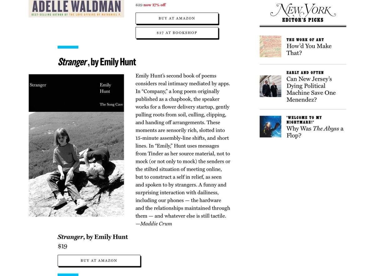 Don't miss STRANGER, just featured in Vulture's Best Books of 2024 (So Far):