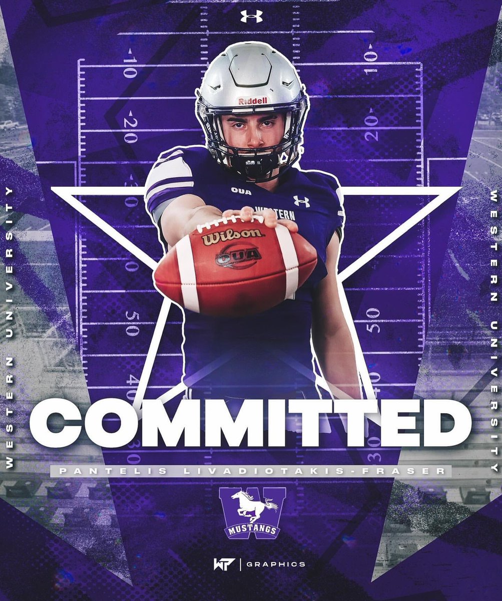 Congrats to our @StMatthewOCSB All-City and All-Ontario Slot/REC @PantelisLF on his commitment to @westernuFB 💫🇬🇷🐎🟪 - @CapoOttawa | @OttawaHSFball | @onhsfball | @FootballCapital