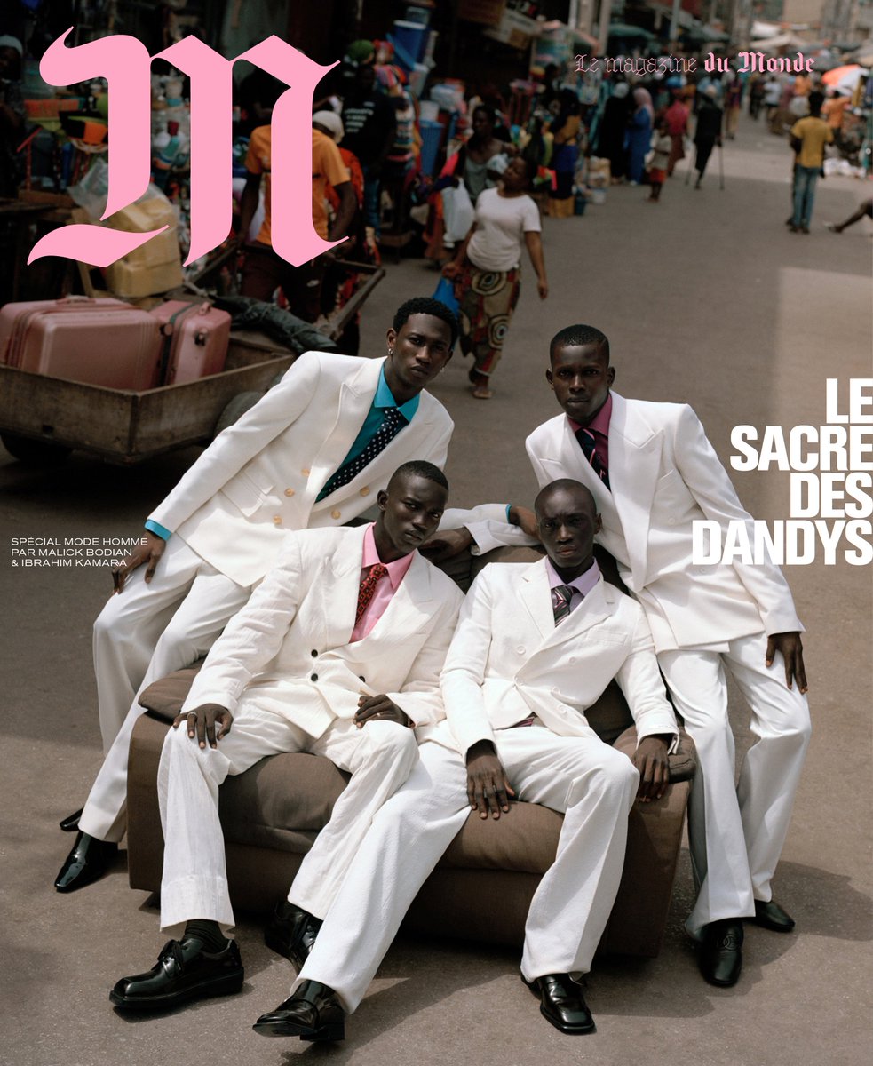 Disponible demain, le numéro Spécial mode homme de « M », et ses deux couvertures. Le photographe Malick Bodian et le styliste Ibrahim Kamara nous entraînent dans les rues d’Abidjan, en Côte d'Ivoire, pour une fausse série de street style. Dont ­l’élégance, elle, est bien réelle