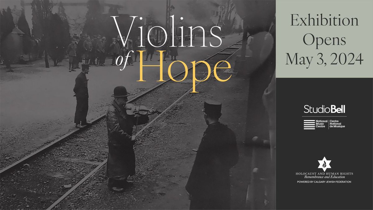 🎻 National Music Centre in partnership with the Calgary Jewish Federation and the Jewish Community Foundation of Calgary, is pleased to announce Violins of Hope at Studio Bell, an exhibition and collection of historic string instruments from before and during the Holocaust.