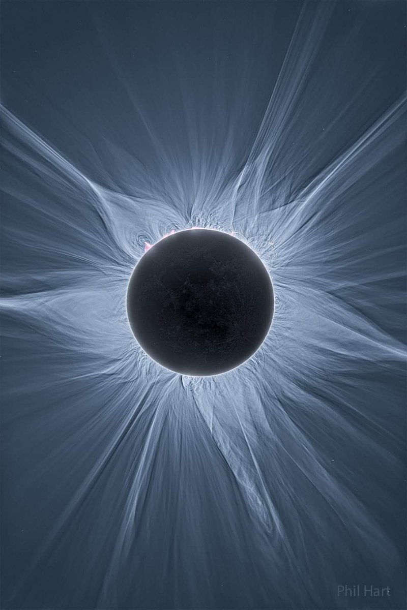 Detailed View of a Solar Eclipse Corona. Only in the fleeting darkness of a total solar eclipse is the light of the solar corona easily visible. Normally overwhelmed by the bright solar disk, the expansive corona, the sun's outer atmosphere, is an alluring sight. #astronomy