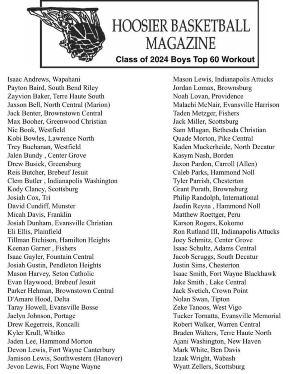 Congratulations to @CalebParks_13 and @JaedinReyna30 for being selected to the senior top 60 workout! @BNIBBall @ZT17Hoops @BRamseyKSR @NwiRegionHoops