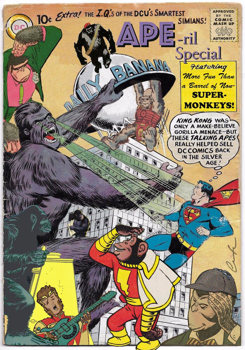ChuckBrouilette's tweet photo. #OnThisDay in 1951 @DCOfficial kickedOff one of its most #bananas yet #successfulSalesGimmicks w #theCover of #StrangeAdventures #comics #8 featuring an #IntelligentApe #ThePublisher soon realized #salesImproved on individual issues of comics w #covers starring #wellSpokenSimians https://t.co/UYCtgT3WQG