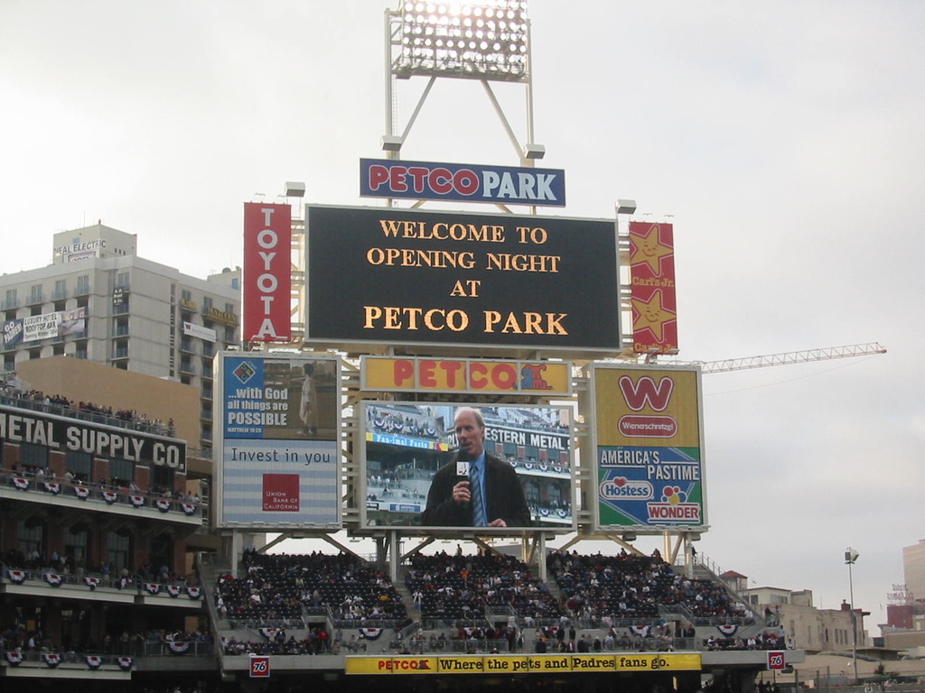 OneOnOneJane's tweet photo. 20 years ago... Padres Opening Day (April 8, 2004), the start of a beautiful ballpark chapter in Padres history. As part of the Channel 4 San Diego team --  -- I had the honor and joy of being part of the storytelling with "Just Imagine..." https://t.co/0bKuGqE5yG https://t.co/NB336Nz5gq
