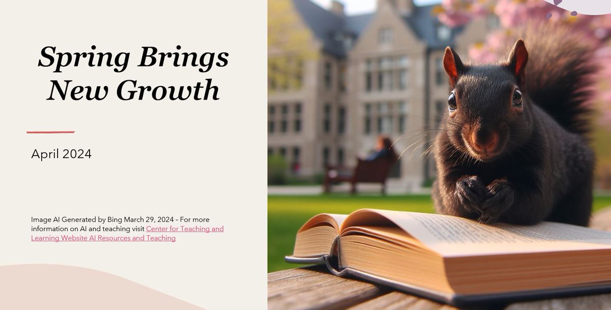 CTLkent's tweet photo. CTL's April Newsletter is now live! Learn more about our upcoming events and available resources: https://t.co/HK2HpWTwdr. https://t.co/cHuubcGHRR