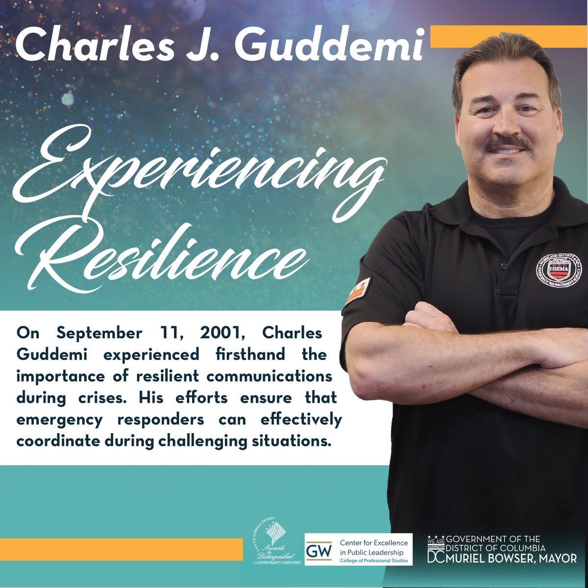 Join us in celebrating Charles J. Guddemi, a 21st Cafritz Awards winner & a true leader in emergency communications. His dedication & innovative approaches ensure the safety & well-being of communities worldwide. 🌟#CafritzAwards #EmergencyCommunications @DC_HSEMA