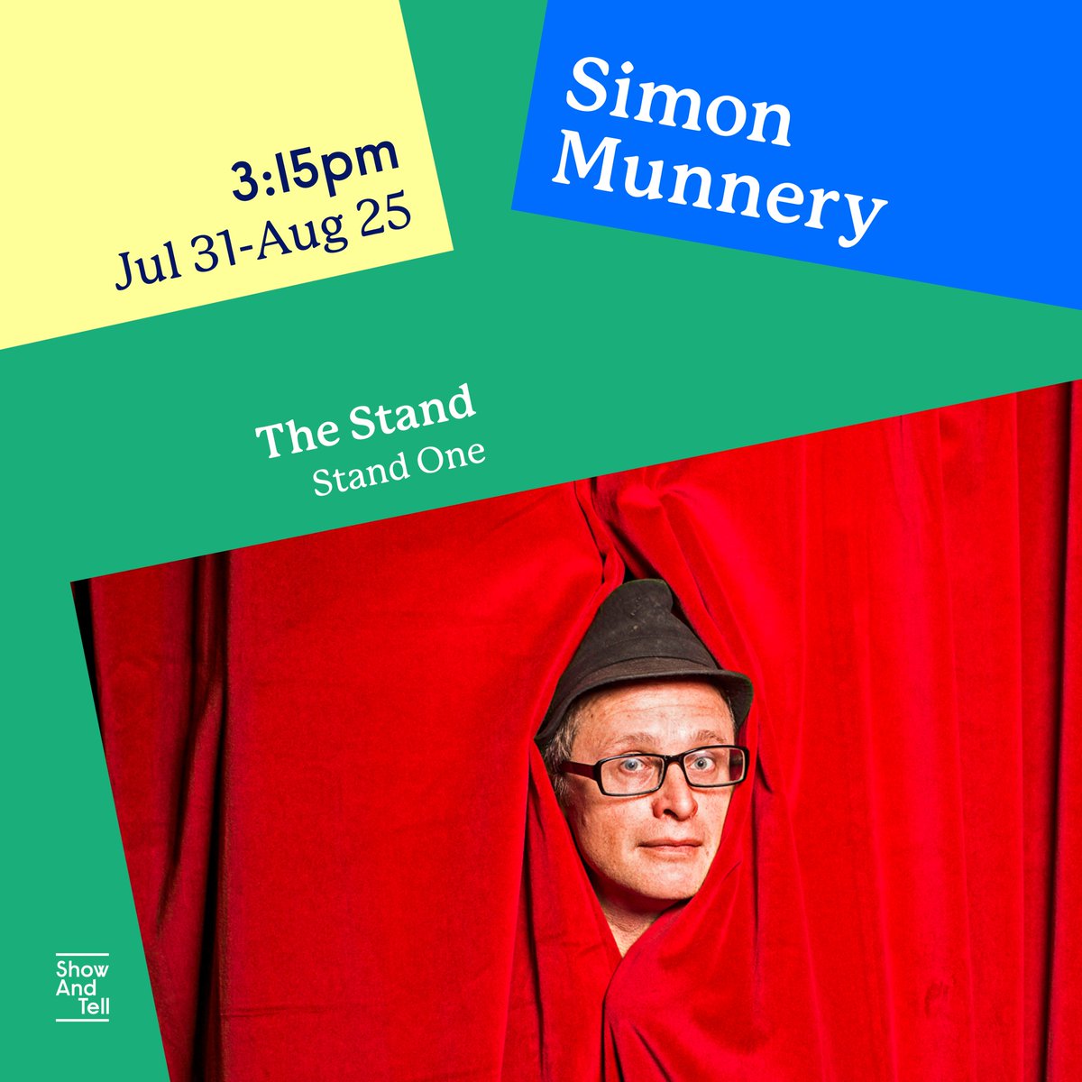 Pleased to say I'll be back at the Edinburgh Fringe festival this year at @StandComedyClub. Pop in if ye fancy. tickets.edfringe.com/whats-on/simon…