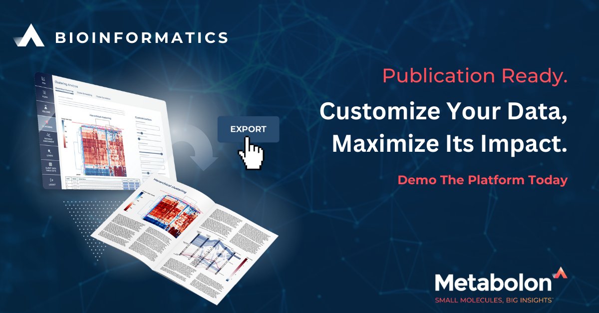 Take advantage of customization options to prepare your data for posters, presentations, and publications with #Metabolon’s Integrated #Bioinformatics Platform. Adjust colors, sizes, labels, and legends to make your plots and diagrams unique. 🖌️ 🔗 mtbln.co/yr3b5p