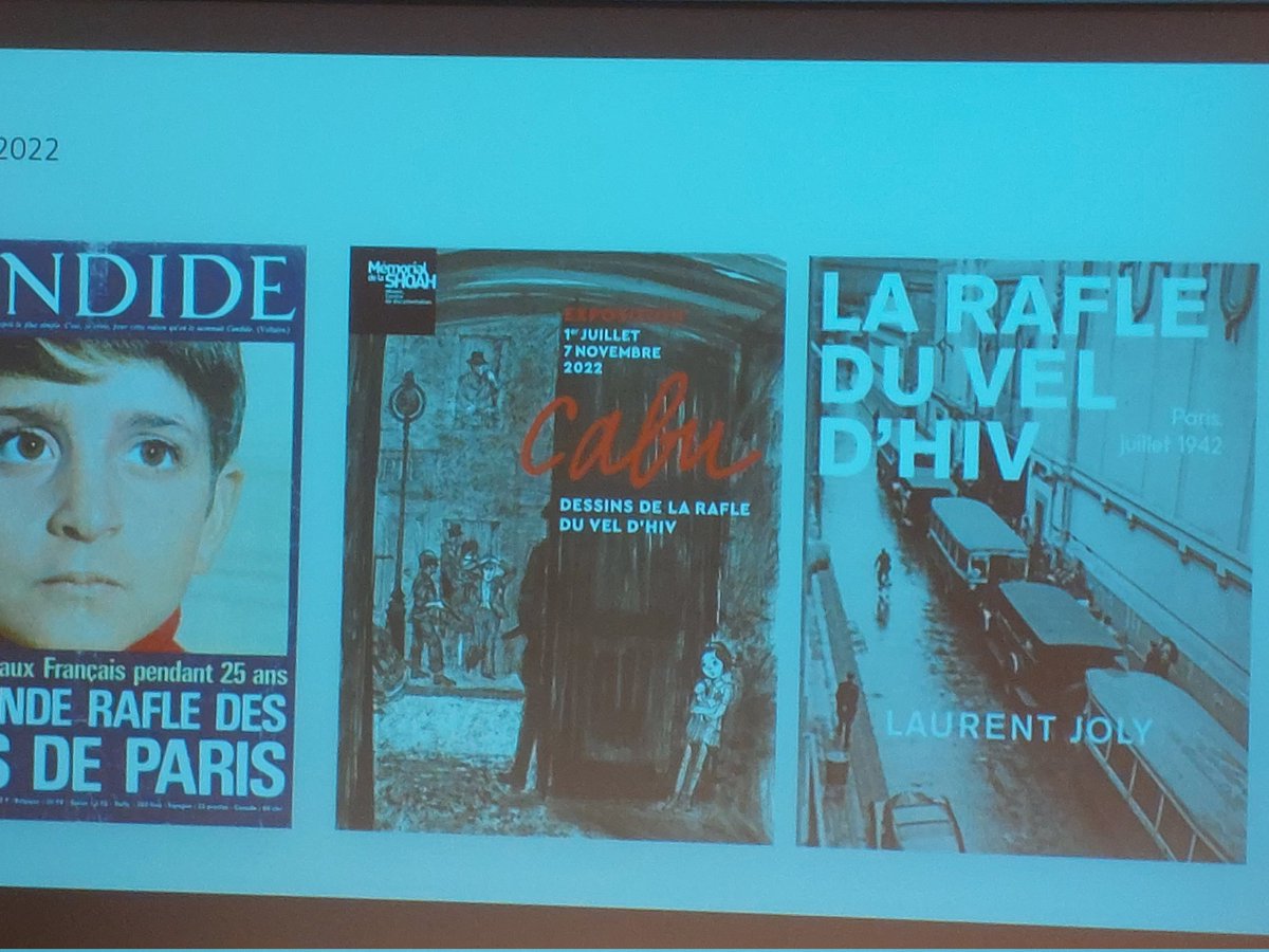 Ce soir à la bibliothèque de #Châlons conférence de M Desbrosses professeur d'histoire présentant la démarche de #Cabu au travers de ses illustrations sur la rafle du Vel d'Hiv des 16-17 juillet 1942 à Paris Pour rappel exposition en 2022 billetterie.memorialdelashoah.org/fr/evenement/c…