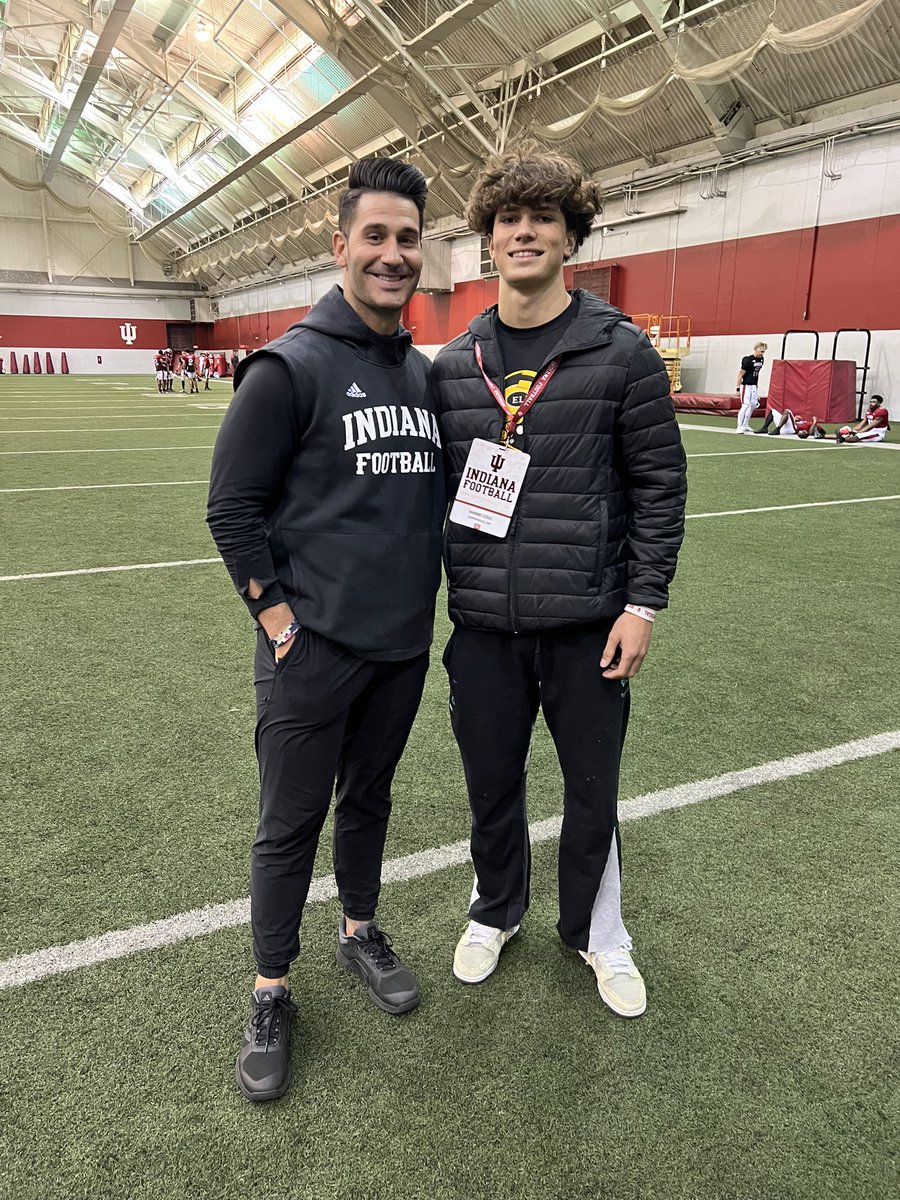 Had a GREAT time @IndianaFootball today! Thank you to @Coach_BHaines ! @chselksfootball @CoachD_Nice @chselksad @FouMyWayInc1 @BradMaendler @tritonqbacademy @brentullery @247Sports @UANextFootball