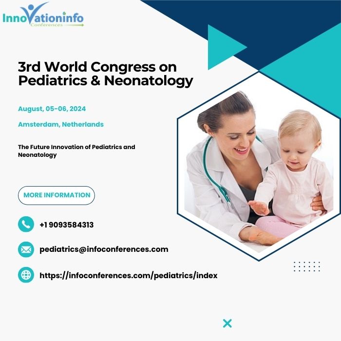 Info Conferences (@infoevents2024) on Twitter photo We are delighted to announce the upcoming Pediatrics and Neonatology Conference organised by Infoconferences Group in Amsterdam, Netherlands! August 05-06, 2024.
Visit our site for more details!! infoconferences.com/pediatrics/ind…
#PediatricsConferences2024 #NeonatologyConferences We are delighted to announce the upcoming Pediatrics and Neonatology Conference organised by Infoconferences Group in Amsterdam, Netherlands! August 05-06, 2024.
Visit our site for more details!! infoconferences.com/pediatrics/ind…
#PediatricsConferences2024 #NeonatologyConferences