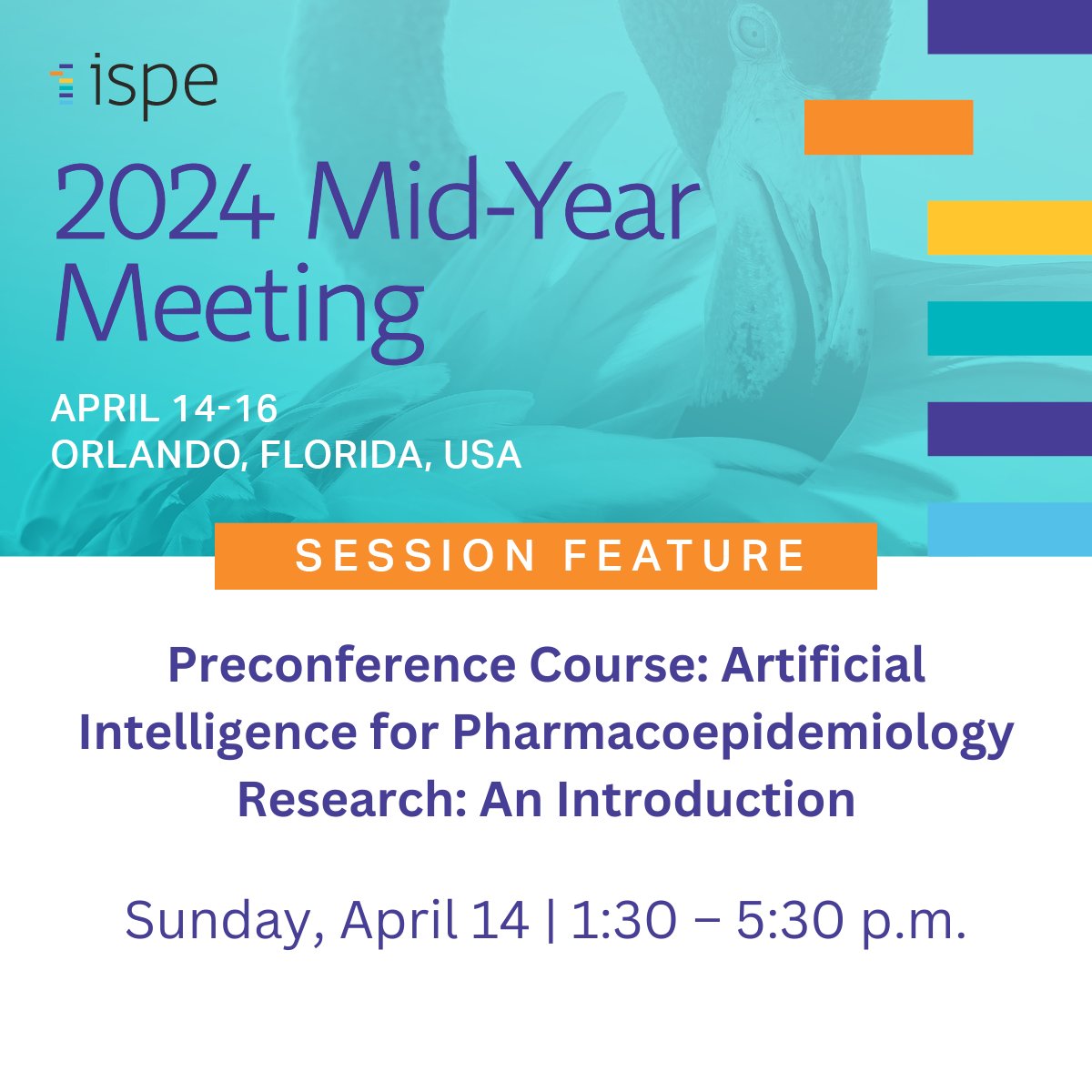 Ready to take your research to the next level? Our Preconference Course on AI at #ISPEMY2024 in Orlando, Florida in less than two weeks will explore machine learning & natural language processing: bit.ly/4ankc7b #PharmacoEpi #EpiTwitter #Pharmacoepidemiology #RWE