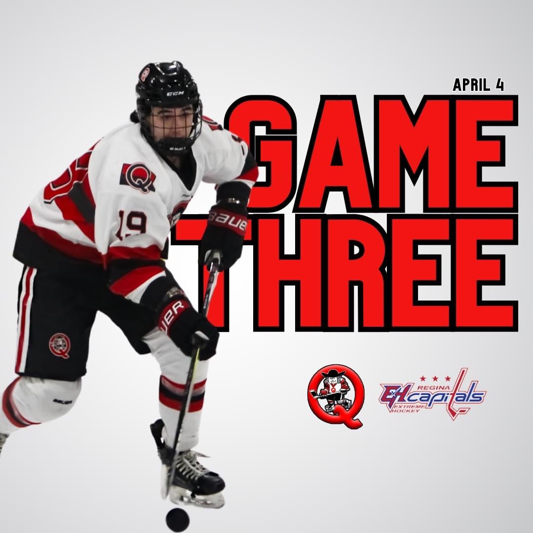 GAME 3 🚨 ⏰ 7:45 PM 📍 Rod Hamm Arena 🆚 Regina Capitals #quakershockey