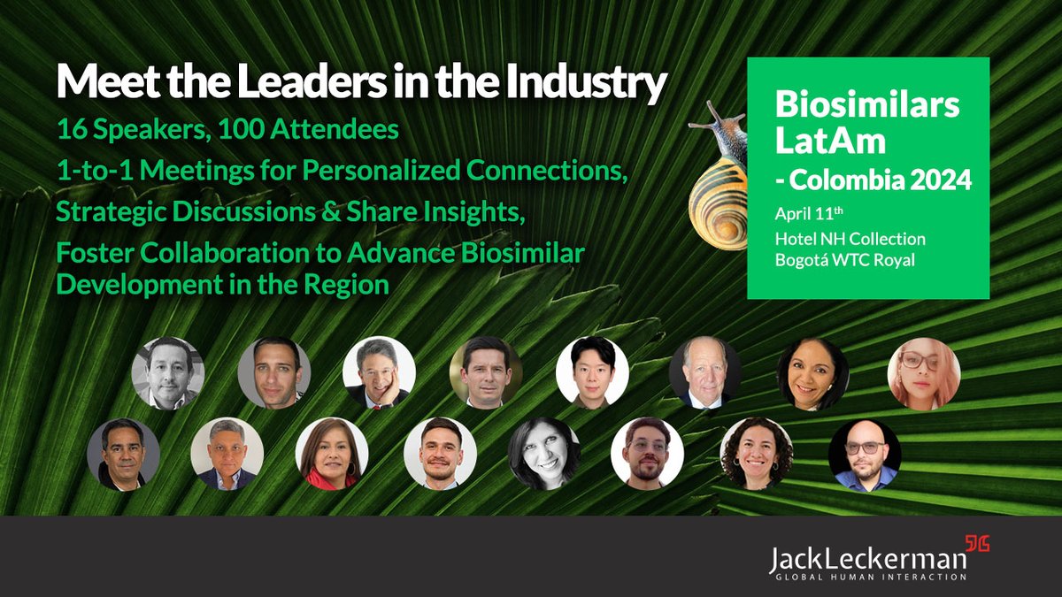 Next Week! #BiosimilarsLatAm - #Colombia2024 
April 11, 2024, Bogotá 
Engage in discussions, network, exchange best practices to enrich your industry knowledge, uncover collaboration opportunities, fuel innovation & growth in the #biosimilar sector.
Last Spots Available!