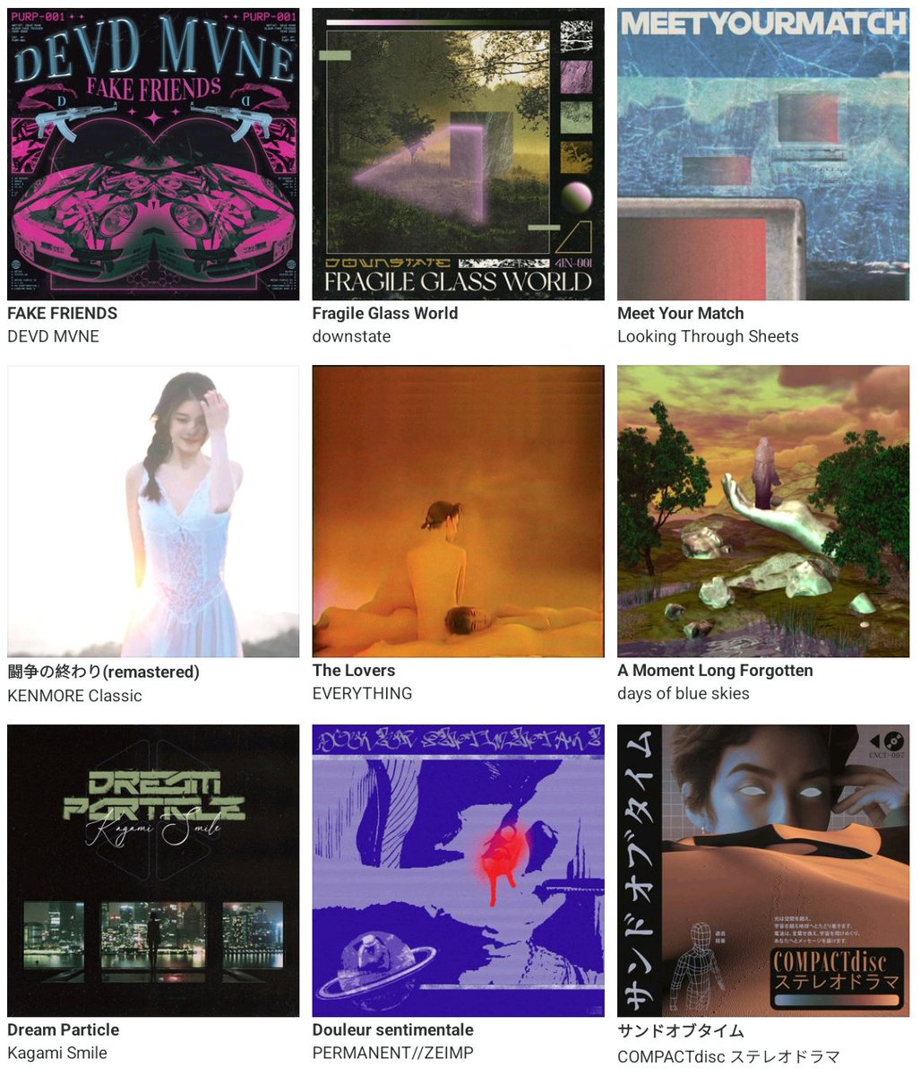 Bandcamp musical journeys

#Bandcamp #industrial #noise #dreamwave #glitch #idm #vaportrap #lofi #cyberpunk #mallsoft #triphop #chill #dreampunk #darkambient #indiedance #indiepop #synthpop #synthwave #indie #slushwave #coldwave #cyberpunk #drone #NewAge #retrowave