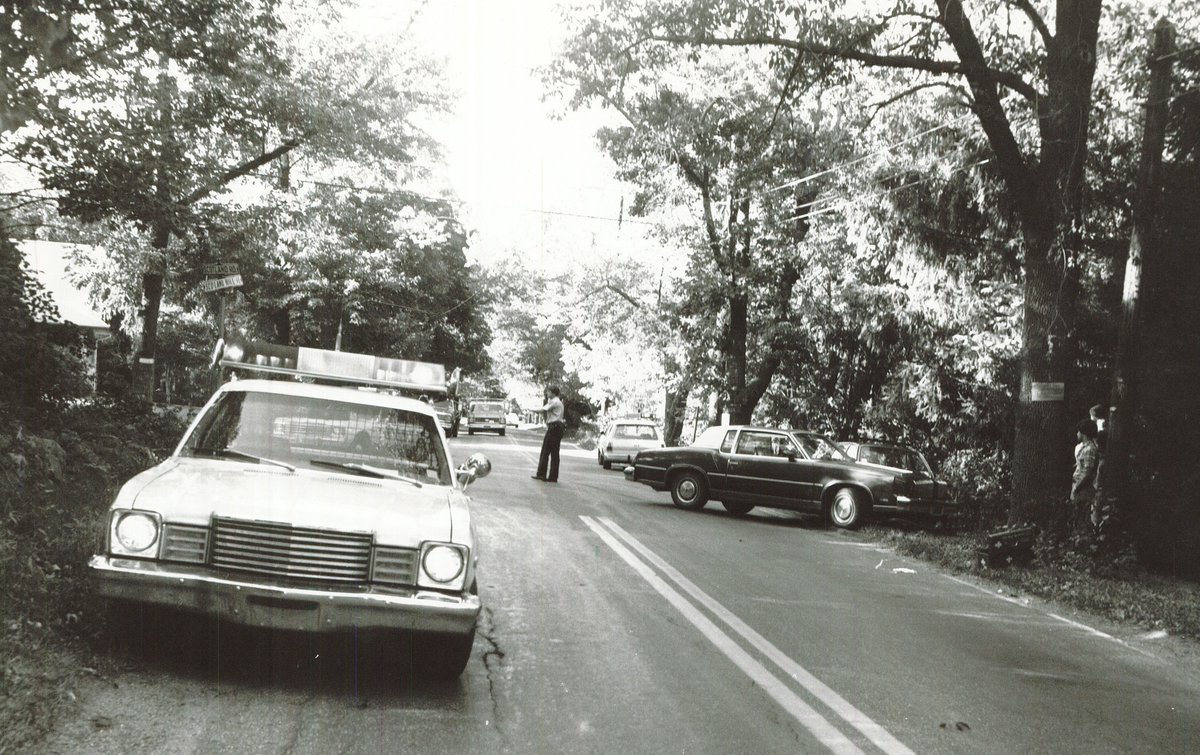 Ramapo PD #ThrowbackThursday. Crash scene: 09/1980.
