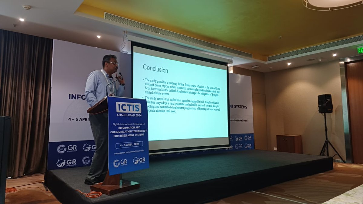 Mr. Suresh A, PGP Chair and Faculty at ASB Amritapuri, presented a paper on 'Impact evaluation of watershed management programmes and drought proofing interventions' at ICTIS 2024 in Ahmedabad, emphasizing sustainable water management in India.
#asbamritapuri #amritapurimba