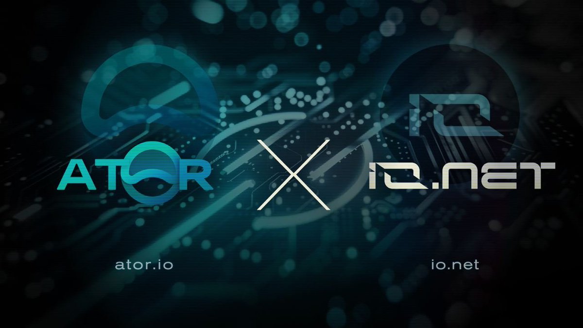 Our biggest partnership to date! We welcome our newest tech partners, <a href="/ionet/">io.net</a>, and their cutting-edge decentralized GPU network to ATOR. We are gearing up to undergo a joint research program combining the best GPUs and Privacy in DePIN. 

A partnership 🧵