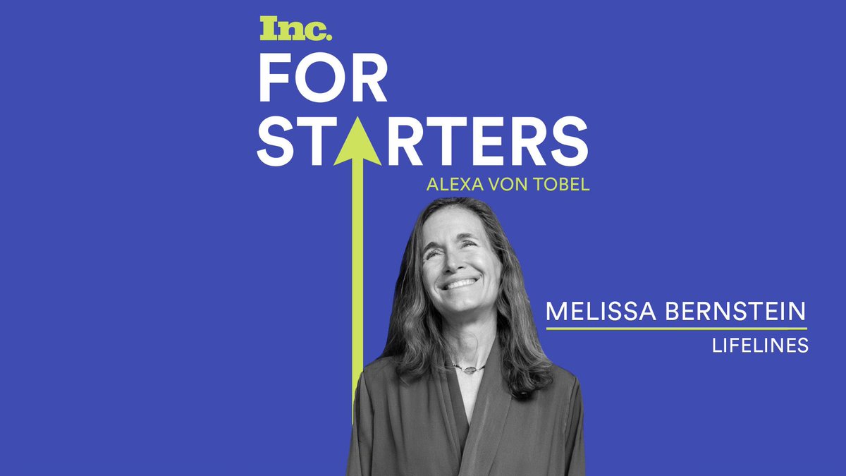 This week on For Starters @Inc, I spoke with Melissa Bernstein, best known for co-founding iconic toy company @MelissaAndDoug. Today, she is Co-Founder + Chief Creative Officer of Lifelines, a company reinventing adult wellbeing products. Here: bit.ly/3VI7paD