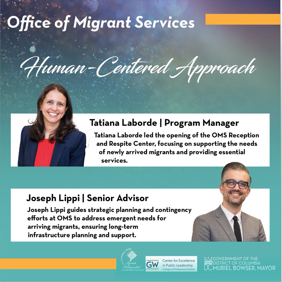 🌟 Meet the inspiring team at the Office of Migrant Services (OMS), honored for their dedication to supporting migrants in Washington, DC. From leadership to program management, their work is making a difference. #OfficeOfMigrantServices #SupportingMigrants #OMSTeam