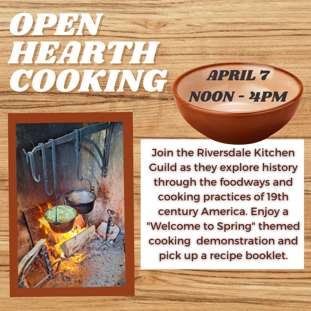 Join us this Sunday, April 7th, for an open hearth cooking demonstration! The event is free!

#openhearthcooking #historicfoodways #historicalgardens #housemuseum