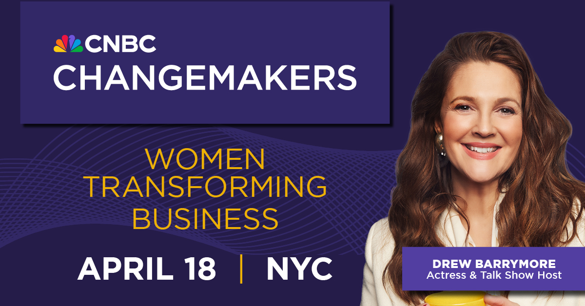 NEW SPEAKER: We're excited to announce that @DrewBarrymore will be joining us in New York City at the CNBC Changemakers Summit! Hear from her and other Changemakers who are defying the odds and redefining leadership. #CNBCChangemakers JOIN US: bit.ly/49zjzaa