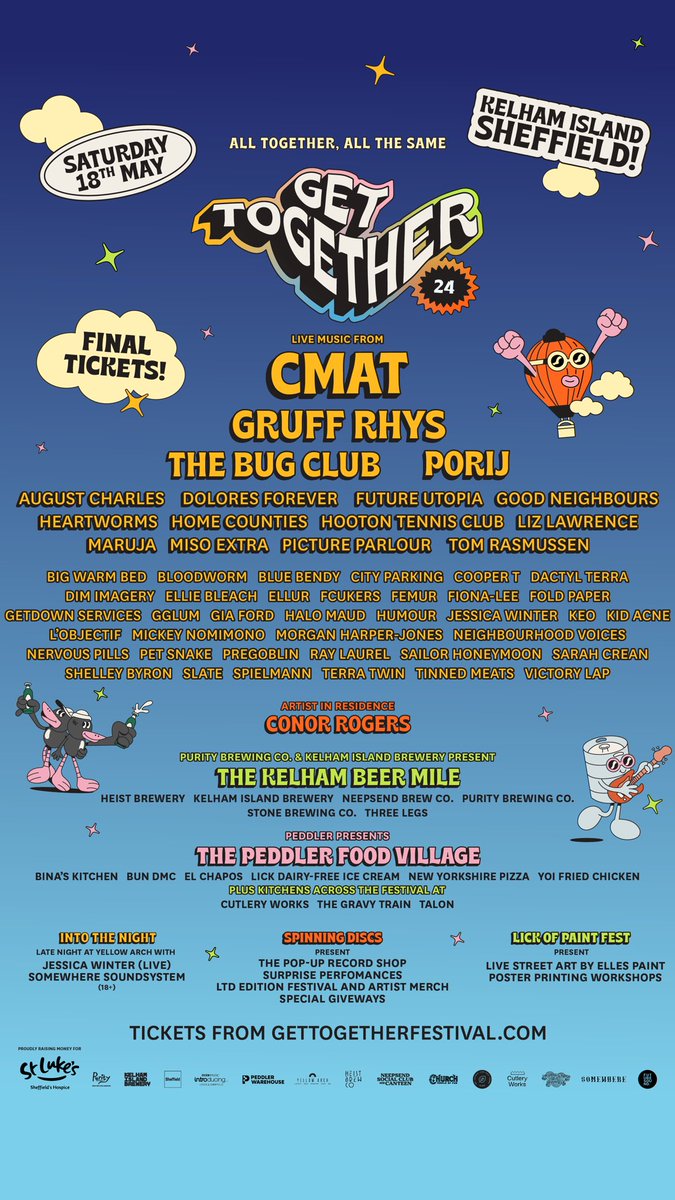 Would you look at that! Both <a href="/ellurmusic/">Ellur</a> and <a href="/_pet_snake/">Pet Snake</a> will be hitting up Sheffield next month joining the absolutely cracking <a href="/gettogetherfest/">Get Together</a> line up!🎈

Tickets on sale now!
