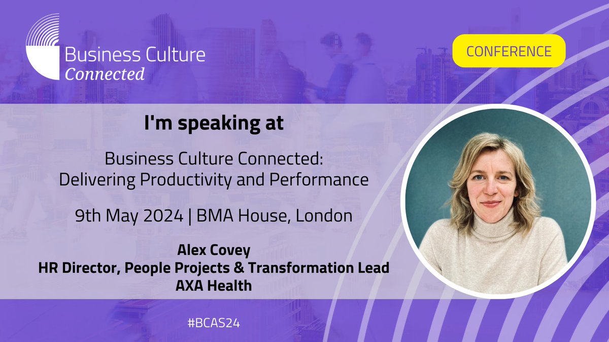 While leaders may agree their organisations need to become more agile, resilient, or innovative, why do many of them then get stuck? At Business Culture Connected, Alex Covey, HR Director @ AXA Health will present on this topic. View sessions & register: businesscultureawards.com/conference-9ma…