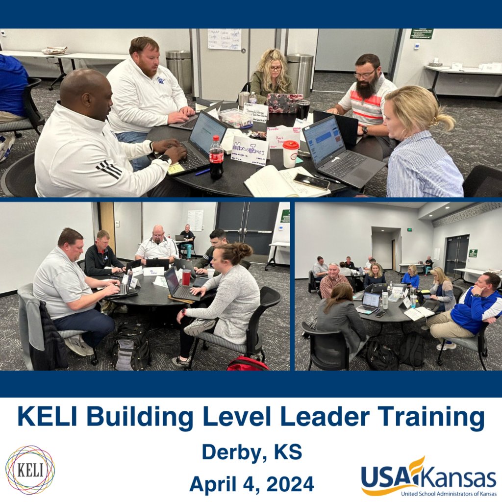 It is a great day in Derby as we work with our building leaders participating in #KELI. Today, they are working on their end of year plans and looking ahead to next year. The work and growth of the leader is critical to the success of staff and students! #edleadershipmatters