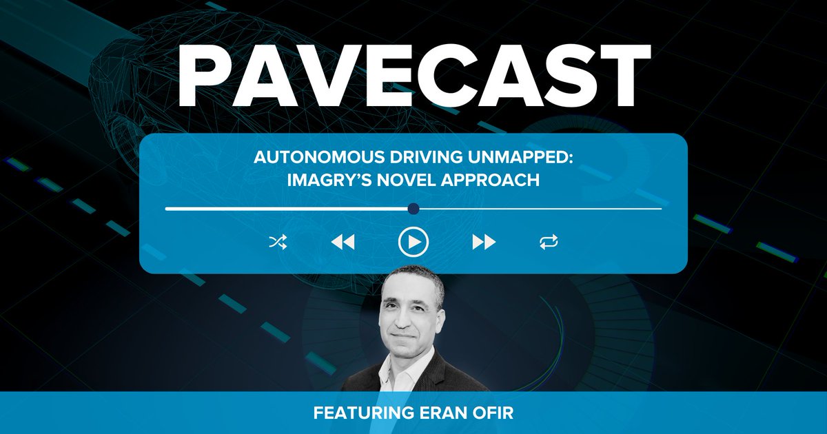 🎙️ Imagry CEO, @EranOfir, was recently interviewed in a PAVECast podcast by @PAVECampaign. Eran shared insights into Imagry's novel approach to #autonomousdriving, our HD-mapless, AI-based technology, and some of our successful partnerships and projects driving #smartmobility in