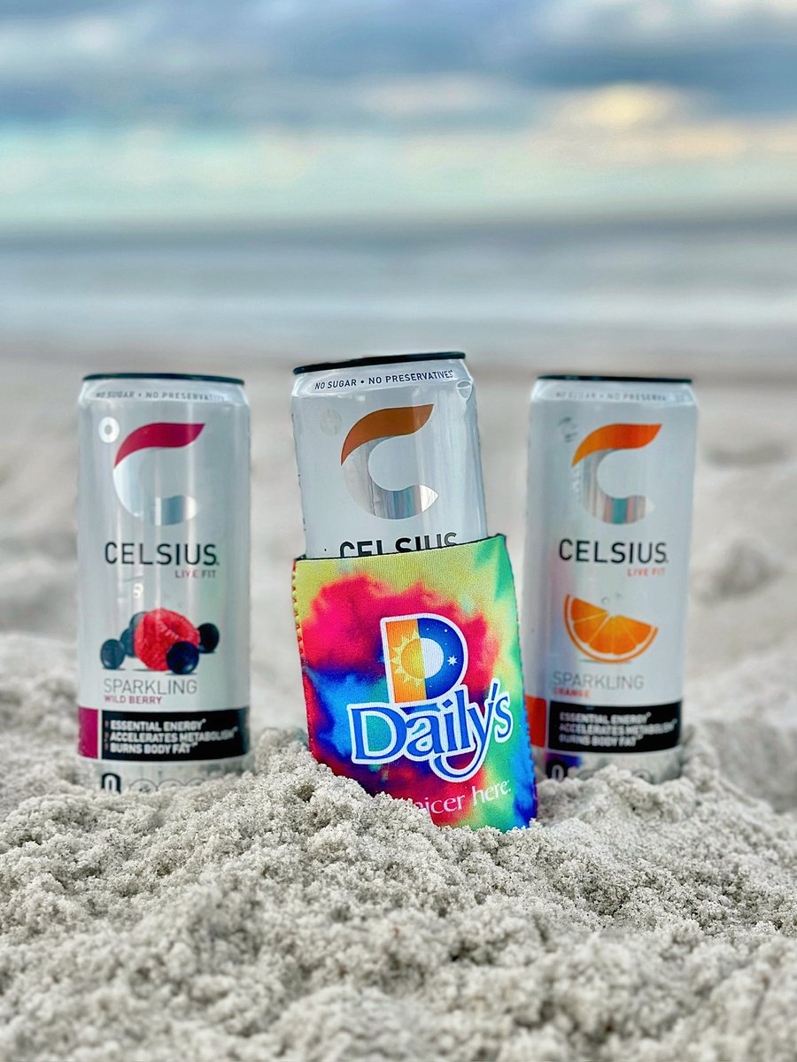 Need a pick-me-up? Look no further than CELSIUS!⚡️Whether you're hitting the gym, going for a run on the beach, or tackling your to-do list, @celsiusofficial ‘s will keep you going strong. Swing by Daily's and stock up on all of your favorite flavors- 2 for $4.50 or $2.79 each.
