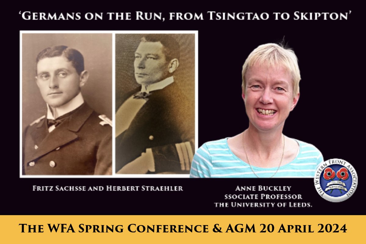 At our AGM in Leeds on 20 April, Anne Buckley will be telling the extraordinary story of the German POWs Fritz Sachsse and Herbert Straehler who escaped from Fukuoka in Japan in 1915 and spent a year on the run > bit.ly/WFAAGM2024 #WW1 #GreatWar #WW1History #WW1Research