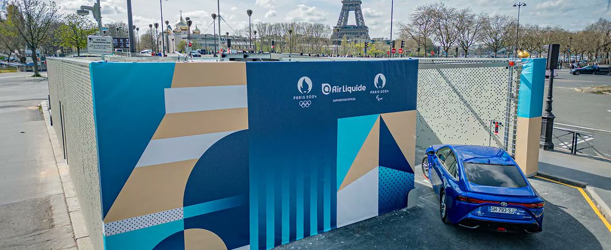 Just over 100 days before the start of the Olympic and Paralympic Games Paris 2024, @airliquidegroup has opened a new #hydrogen station at Place de l’Alma. airliquide.com/group/press-re…