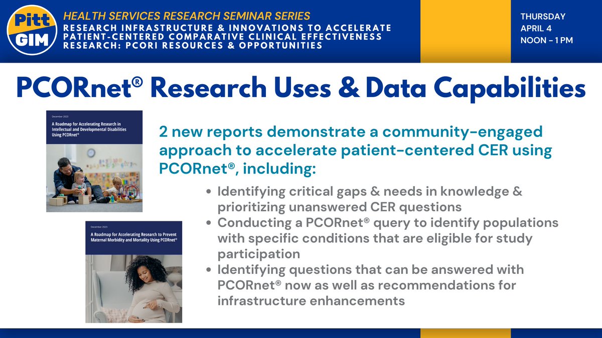 How can you use #PCORnet? 👇 #PittHSRseminar
