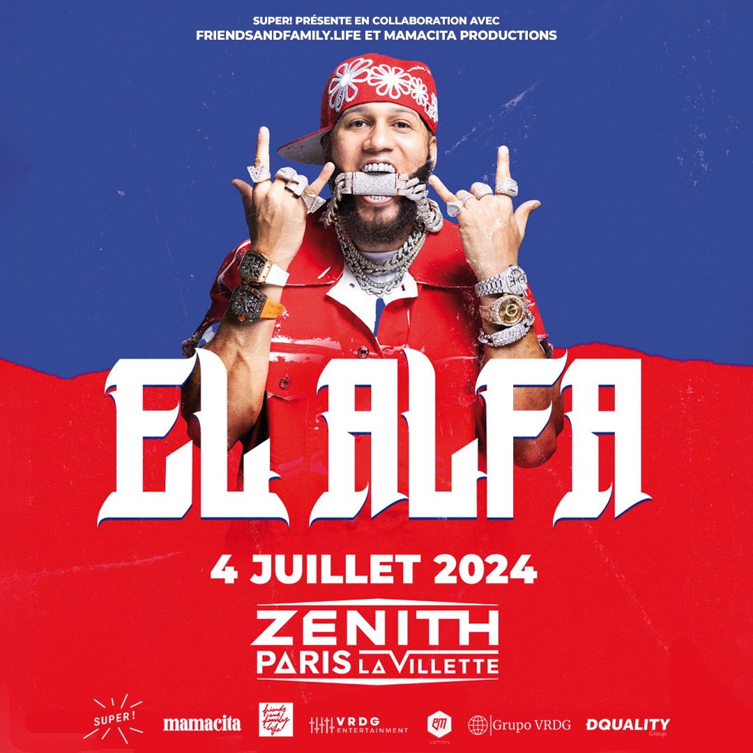 ⬇️ ANNONCE - EL ALFA ⬇️ La légende du dembow arrive pour la première fois en France ! Retrouvez El Alfa le 4 juillet 2024 pour un concert exceptionnel au @Zenith_Paris. 📅 Jeudi 4 juillet 2024 🎟 Mise en vente générale le 5 avril à 10h ➡️ tinyurl.com/elalfa-zenithp…